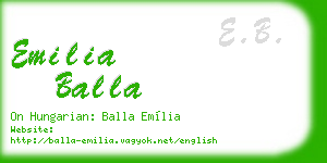 emilia balla business card