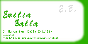 emilia balla business card